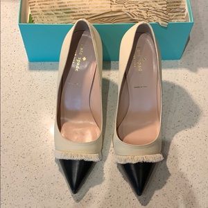 Kate Spade Luciana Fringe Cap Toe Pump
